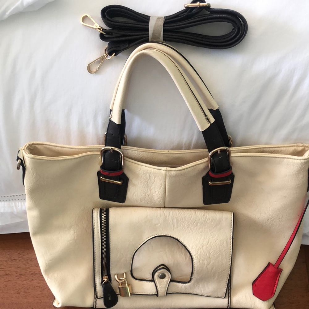 Cream and Brown shoulder bag